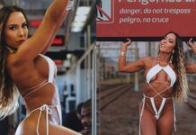 mulher-melao-faz-ensaio-sensual-em-trem-no-rio-e-mobiliza-policia
