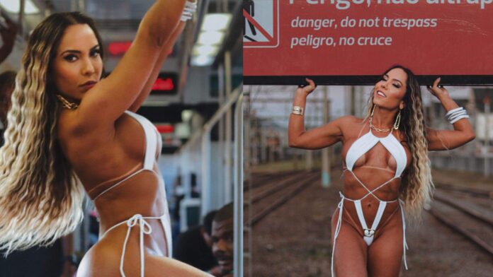 mulher-melao-faz-ensaio-sensual-em-trem-no-rio-e-mobiliza-policia